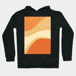 Modern Abstract Organic Shapes in Yellow and Orange Hoodie